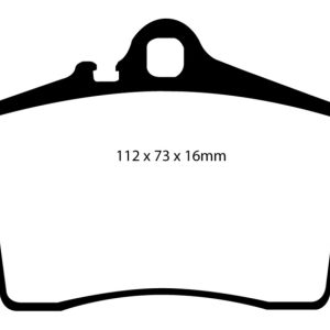 EBC 98-05 Porsche 911 (996) (Cast Iron Rotor only) 3.4 Carrera 2 Yellowstuff Rear Brake Pads