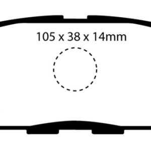 EBC 08-13 Infiniti EX35 3.5 Redstuff Rear Brake Pads