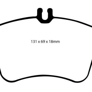 EBC 02-05 Mercedes-Benz C230 (W203) 1.8 Supercharged (European Model) Redstuff Front Brake Pads