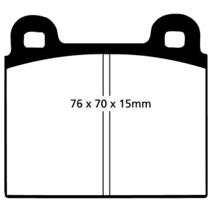 EBC 70-75 Alfa Romeo Montreal 2.6 Redstuff Front Brake Pads