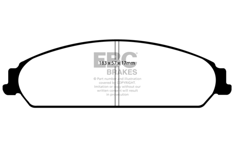 EBC 13-14 Chrysler 200 3.6 Redstuff Front Brake Pads - Image 3