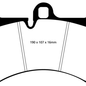 EBC 03-07 Porsche Cayenne 4.5 (350mm Rotors) Redstuff Front Brake Pads