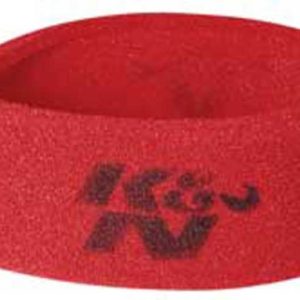 K&N Universal Airforce Pre-Cleaner Air Filter Foam Wrap - Round Straight - Red