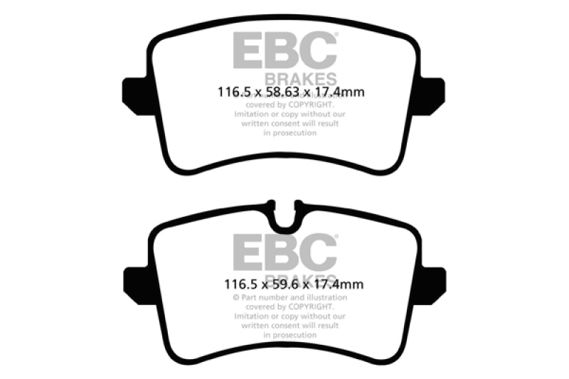 EBC 11 Audi A6 2.0 Turbo Redstuff Rear Brake Pads - Image 6