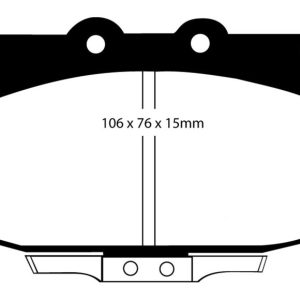 EBC 86-89 Mazda RX7 2.4 (1.3 Rotary)(Vented Rear Rotors) Redstuff Front Brake Pads