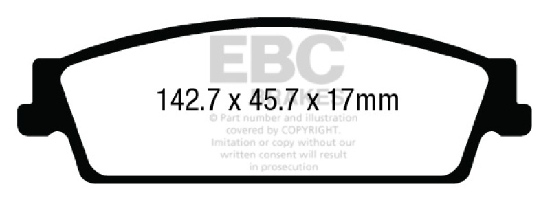 EBC 15+ Gac Yukon XL / Denali XL 1500 Extra Duty Rear Brake Pads - Image 2