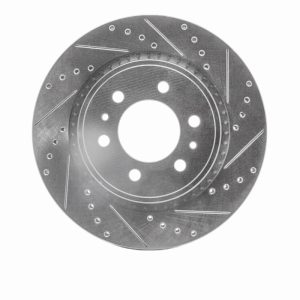 DFC 07-21 Ford F-150 RWD Front Right Drilled & Slotted Silver Brake Rotor