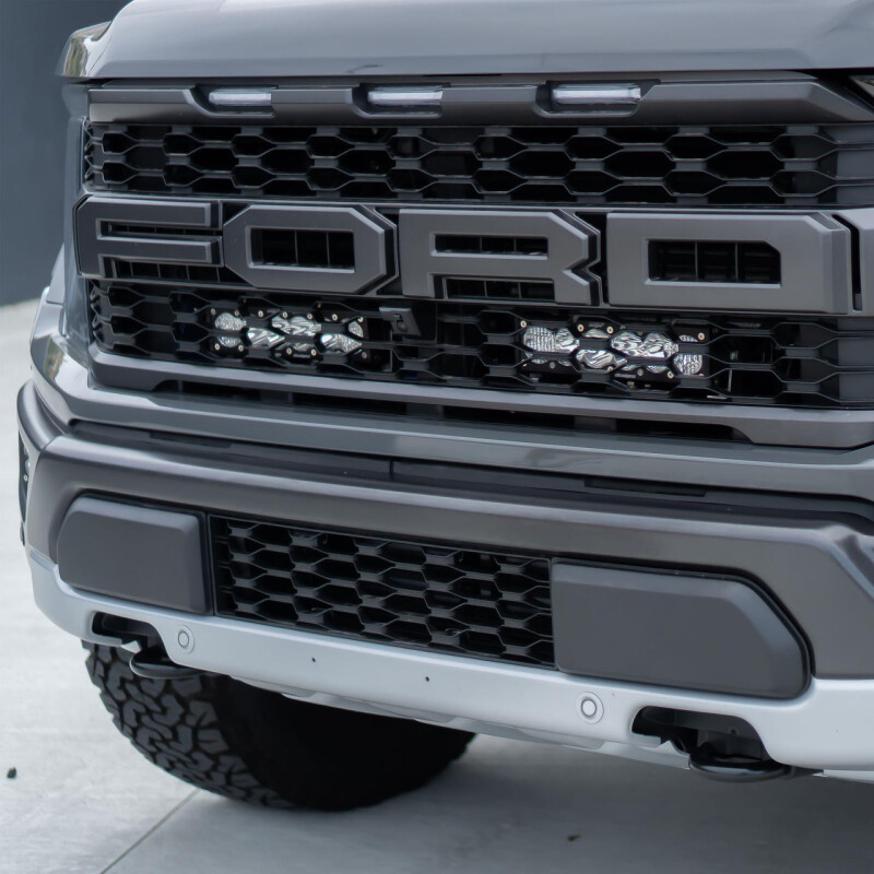 Baja Designs 2021+ Ford Raptor OnX6 Behind Grill Kit -10in. Clear D/C - Image 2
