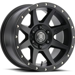 ICON Rebound 17x8.5 6x5.5 25mm Offset 5.75in BS 95.1mm Bore Satin Black Wheel