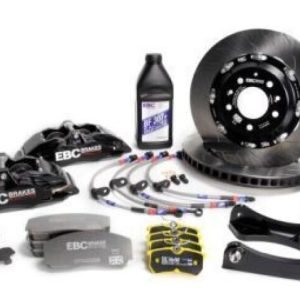 EBC Racing 23-24 Toyota GR Corolla 1.6T Black Apollo-6 Calipers 355mm Rotors Front Big Brake Kit