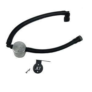J&L 15-25 Ford Transit 150/250/350 3.5L EcoBoost Passenger Side Oil Separator 3.0 - Clear Anodized