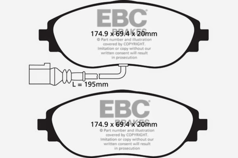 EBC 2015+ Volkswagen GTI/Golf R (Mk7) Bluestuff Front Brake Pads - Image 4