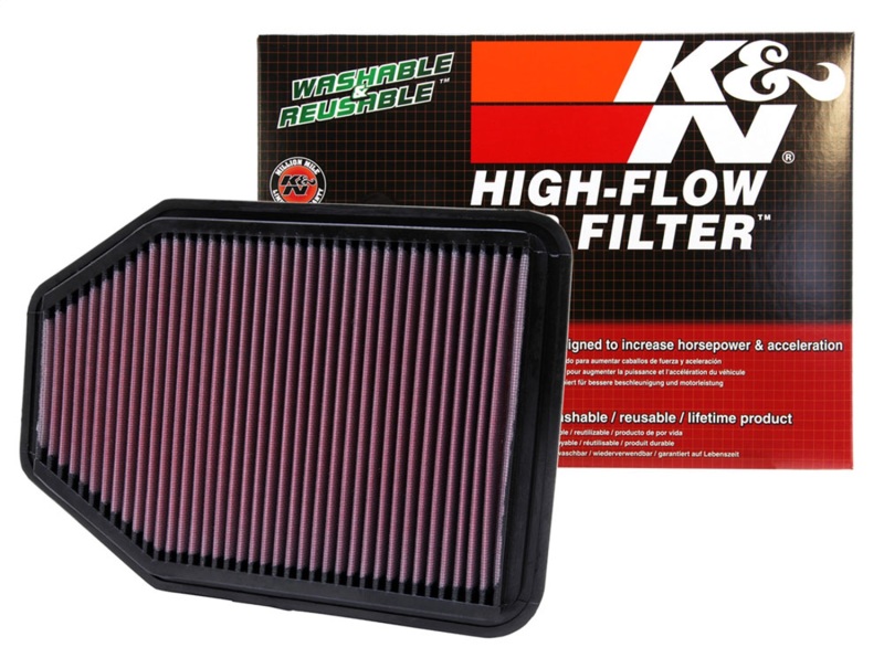 K&N 07-10 Jeep Wrangler 3.8L V6 Drop In Air Filter - Image 6
