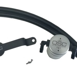 J&L 13-19 Ford Fusion 2.0L EcoBoost Passenger Side Oil Separator 3.0 - Clear Anodized