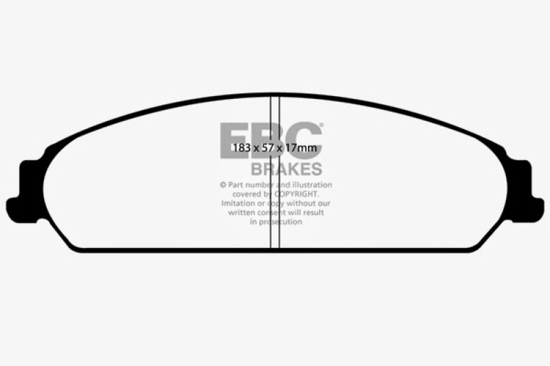 EBC 13-14 Chrysler 200 3.6 Redstuff Front Brake Pads - Image 6