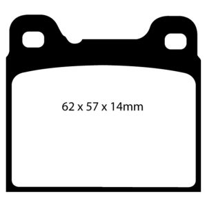 EBC 91-93 Volvo 740 2.3 (ABS) (Girling) Redstuff Rear Brake Pads