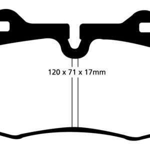 EBC 94-99 BMW M5 3.8 (E34) Yellowstuff Front Brake Pads