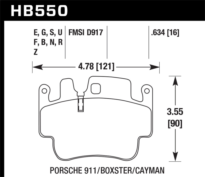Hawk 98-05 Porsche 911 Front & Rear / 00-07 Boxster / 06 Cayman Front DTC-60 Race Brake Pads - Image 2