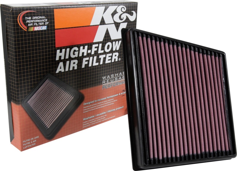 K&N 2015 Jaguar F-Pace V6-3.0L F/I Right Side Replacement Drop In Air Filter - Image 5