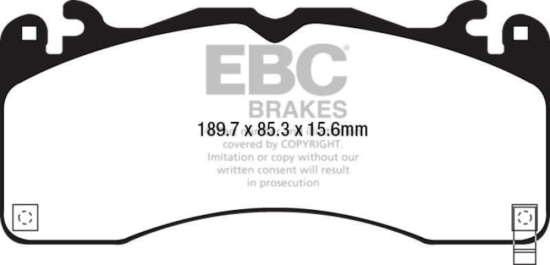 EBC 2015+ Ford Mustang (6Th Gen) 2.3L Turbo (GT Package) Bluestuff Front Brake Pads - Image 2