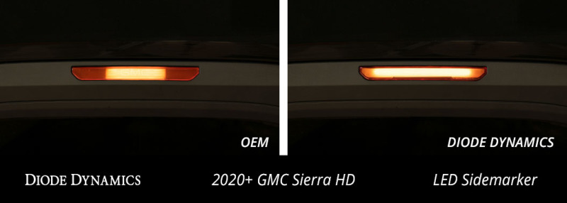 Diode Dynamics 20-21 Sierra 2500/3500 HD LED Sequential Sidemarkers Smoked Set - Image 7