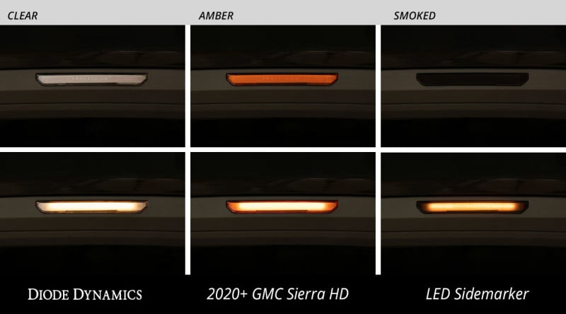 Diode Dynamics 20-21 Sierra 2500/3500 HD LED Sequential Sidemarkers Smoked Set - Image 8