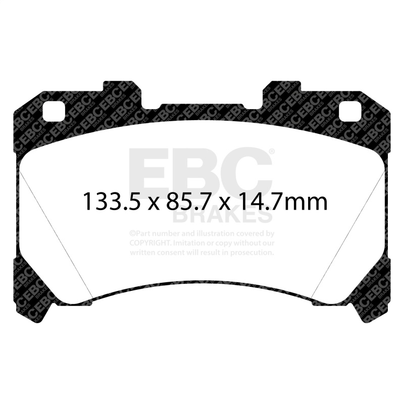 EBC 2023+ Toyota GR Corolla Yellowstuff Front Brake Pads - Image 4