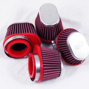BMC Conical Carburetor Filter w/Chrome Top - 50mm Inlet / 80mm H