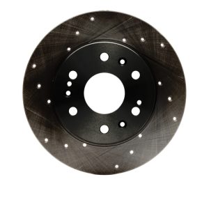 DFC 05-20 Cadillac Escalade Front Left Drilled & Slotted Black Brake Rotor