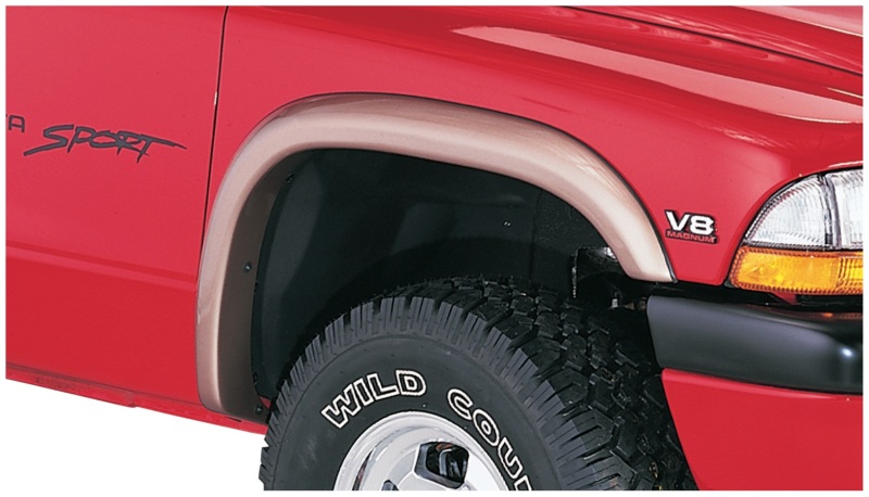 Bushwacker 97-04 Dodge Dakota Fleetside Extend-A-Fender Style Flares 4pc - Black - Image 2