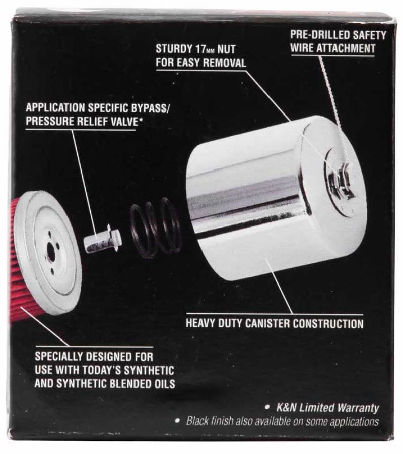 K&N Suzuki / Arctic Cat / Cagiva / Kawasaki / Kymco / Aprilia 2.813in OD x 3.221in H Oil Filter - Image 10