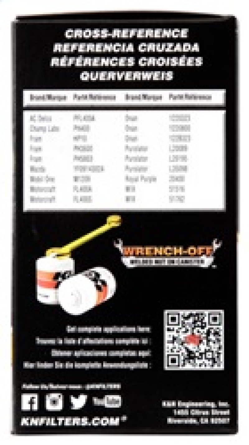 K&N 03-05 Neon SRT-4 / Lotus Elise Performance Gold Oil Filter - Image 10