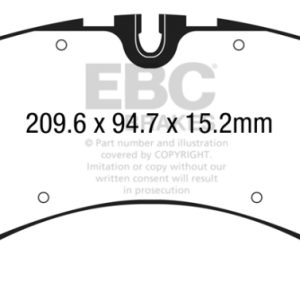 EBC 14+ Porsche Macan (Cast Iron Rotors only) 3.0 Twin Turbo Yellowstuff Front Brake Pads