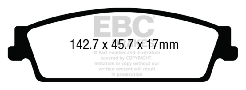 EBC 15+ Gac Yukon XL / Denali XL 1500 Extra Duty Rear Brake Pads - Image 9