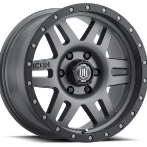 ICON Six Speed 17x8.5 6x5.5 0mm Offset 4.75in BS 108mm Bore Titanium Wheel