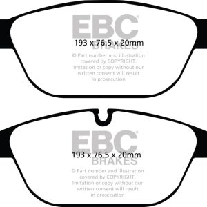 EBC 11-12 Audi A8 Quattro 3.0 Supercharged Redstuff Front Brake Pads
