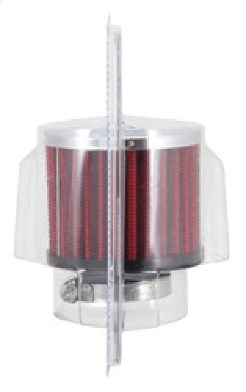 K&N 1.375 inch ID 3 inch OD 2.5 inch H Clamp On Crankcase Vent Filter - Image 10
