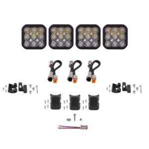 Diode Dynamics SS5 Pro Universal CrossLink 4-Pod Lightbar - White Driving