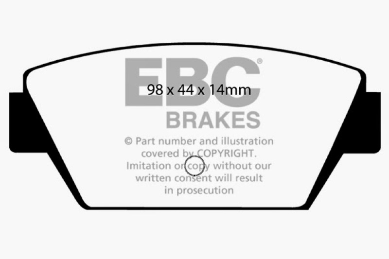 EBC 93-94 Eagle Talon 1.8 Yellowstuff Rear Brake Pads - Image 6