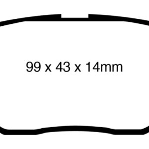 EBC 09-10 Pontiac Vibe 1.8 Redstuff Rear Brake Pads