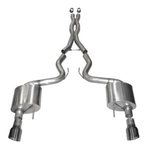 Corsa 15-17 Ford Mustang GT Coupe 5.0L 3in Xtreme Cat-Back Exhaust Dual Rear Exit w/ Gun Metal Tips
