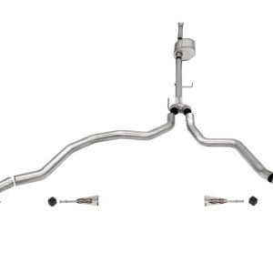 Corsa 2021-2025 Ford F-150 SuperCab/6.5in Bed 5.0L V8 Xtreme Cat-Back Dual Rear Exit-Black PVD