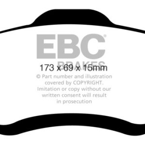 EBC 08-09 Ford Escape 2.3 Greenstuff Front Brake Pads