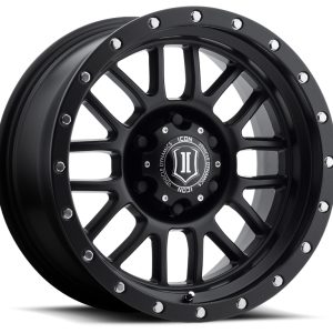 ICON Alpha 17x8.5 6x5.5 0mm Offset 4.75in BS 106.1mm Bore Satin Black Wheel