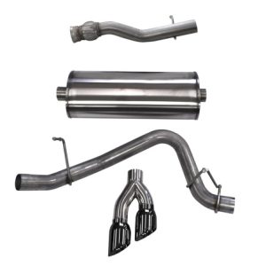 Corsa 2015-2020 GMC Yukon Denali XL 6.2L V8 3in Cat-Back Single Side Exit Twin 4in Black Tips
