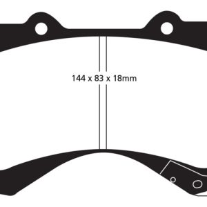 EBC 08+ Lexus LX570 5.7 Greenstuff Front Brake Pads