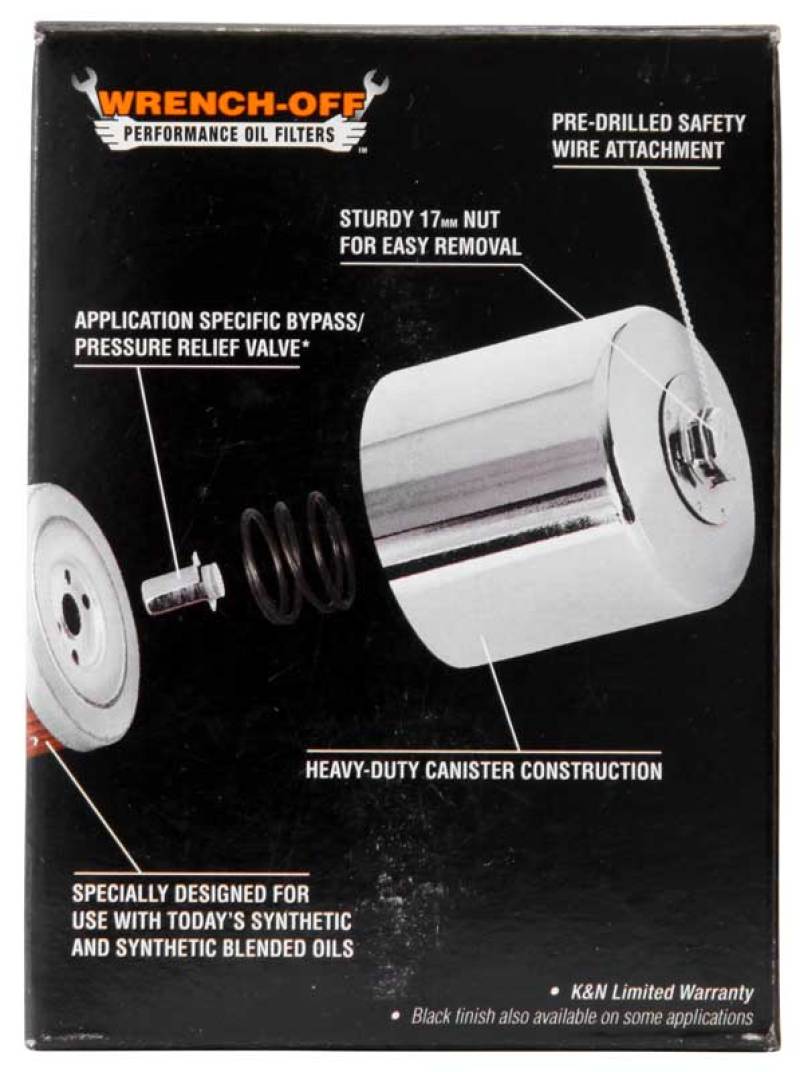 K&N Harley-Davidson 3in OD x 4.063in H Chrome Oil Filter - Image 10