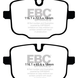 EBC 2021+ BMW M3/M4 3.0TT (G80/G82/G83) Yellowstuff Rear Brake Pads