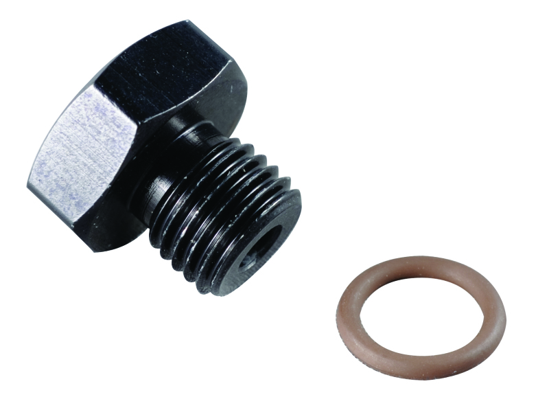 Fragola -6AN Port Plug 9/16-18 - Black
