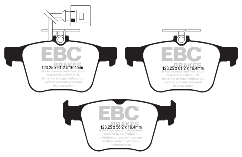 EBC 2018+ Audi TT RS Quattro 2.5L Turbo Bluestuff Rear Brake Pads - Image 2